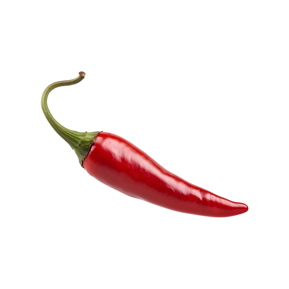 Red Hot Chili isolated on transparent background png