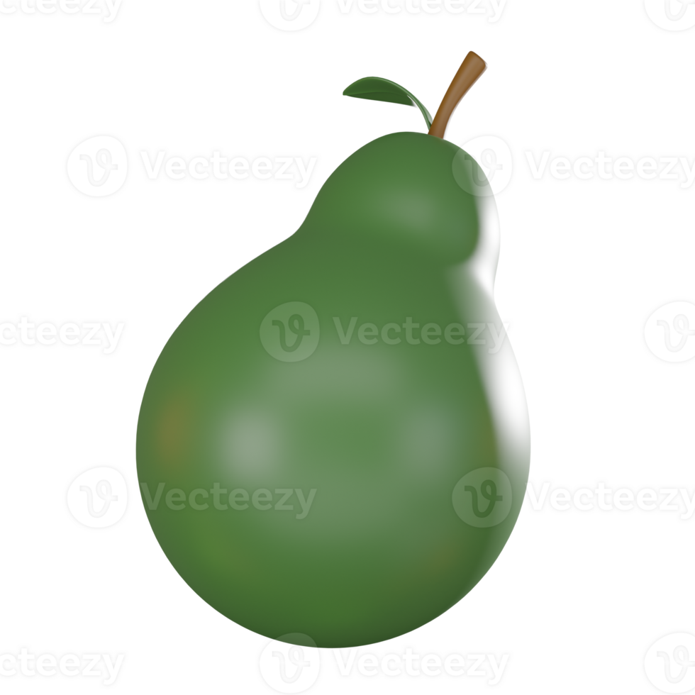Vibrant Avocado of Nutritious Green Fruit for Healthy Eating Concepts. 3D Render png