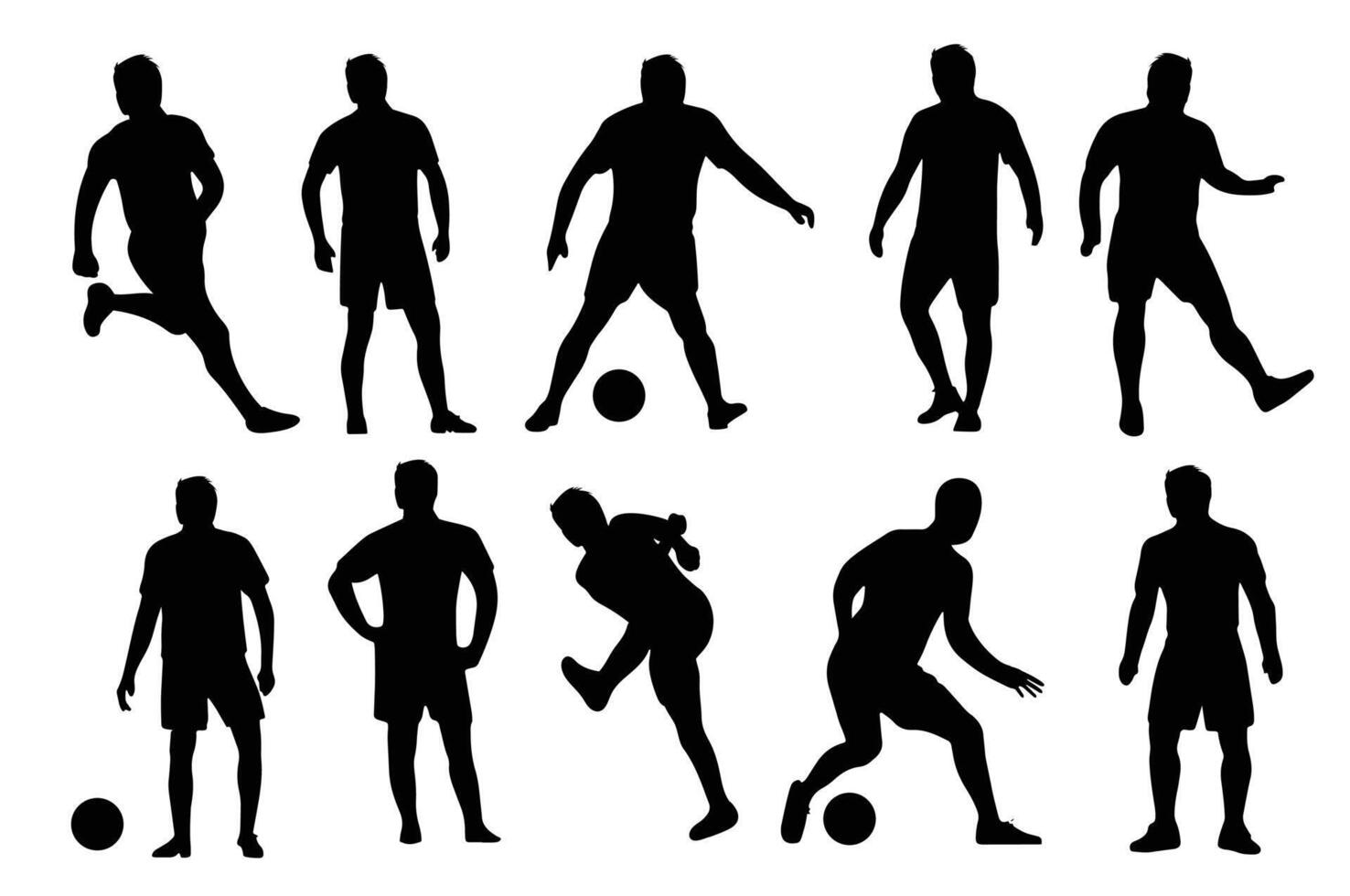 silhouette of a football player vector