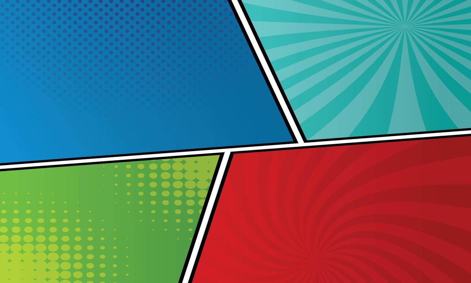 Abstract creative concept comic pop art style blank, layout template with clouds beams and isolated vector