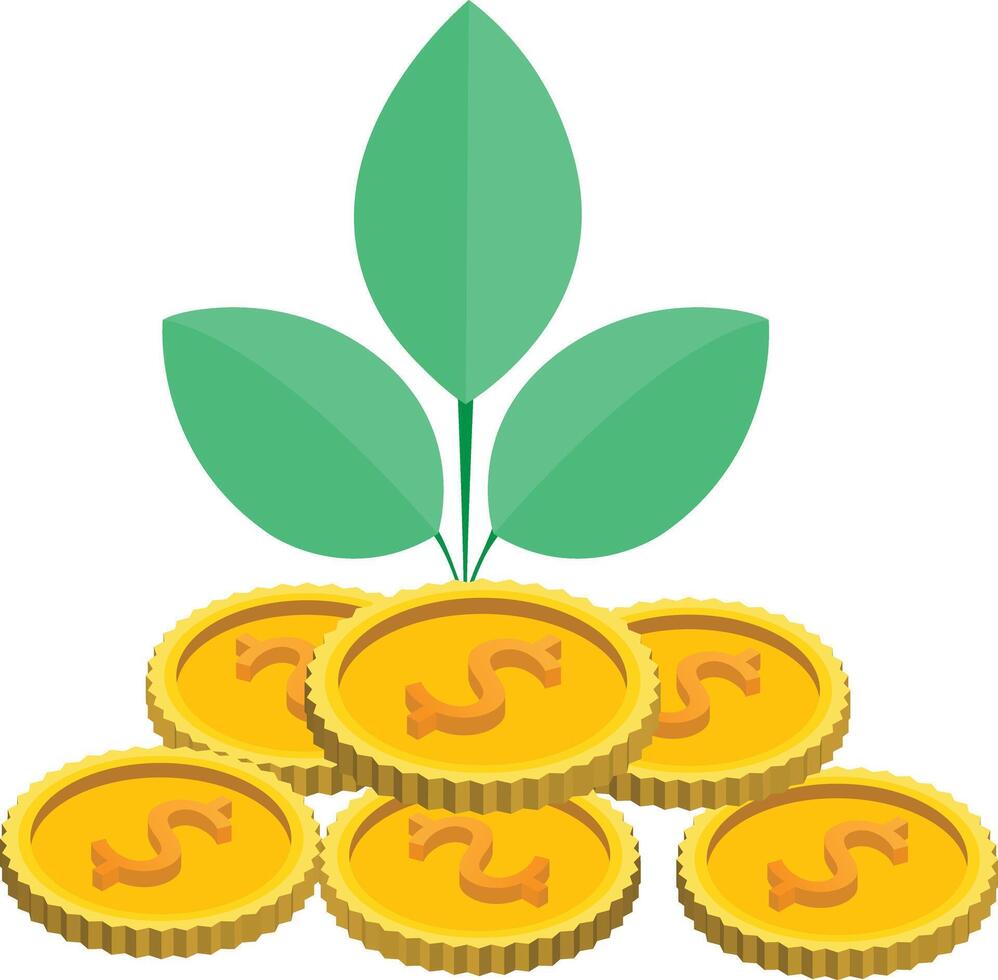 Sprouting Wealth Concept vector