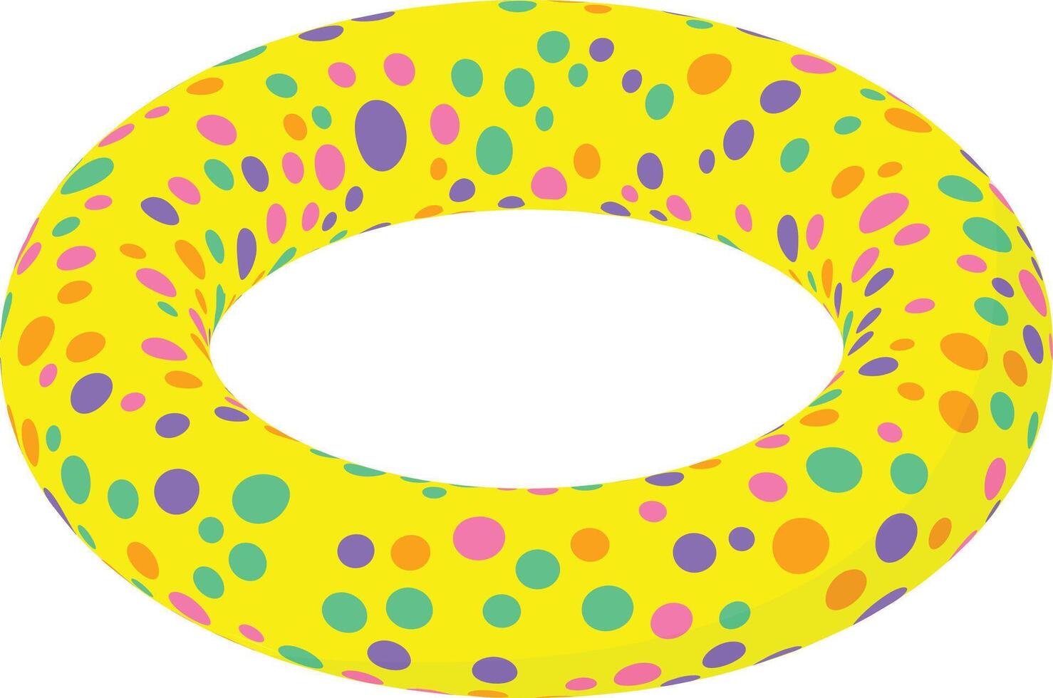 Playful Polka Dot Swim Ring vector
