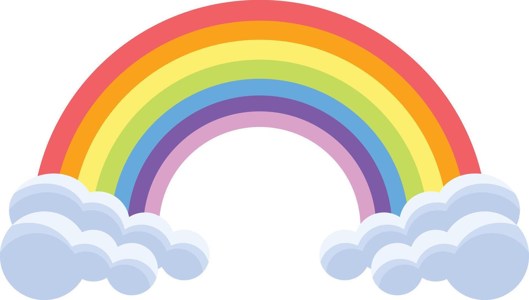 Rainbow Arc with Clouds vector
