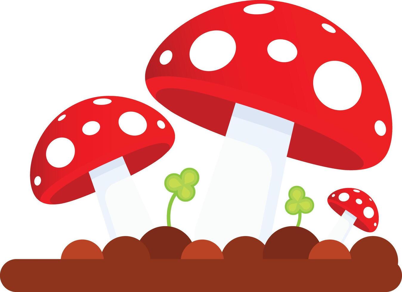 Crimson Fly Agarics vector