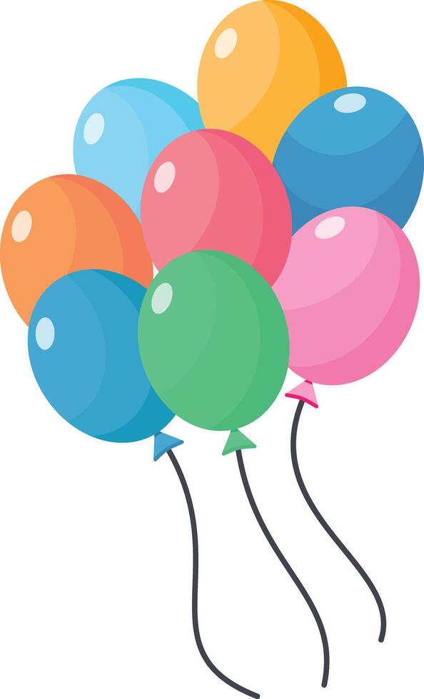 Bunch of Colorful Balloons vector
