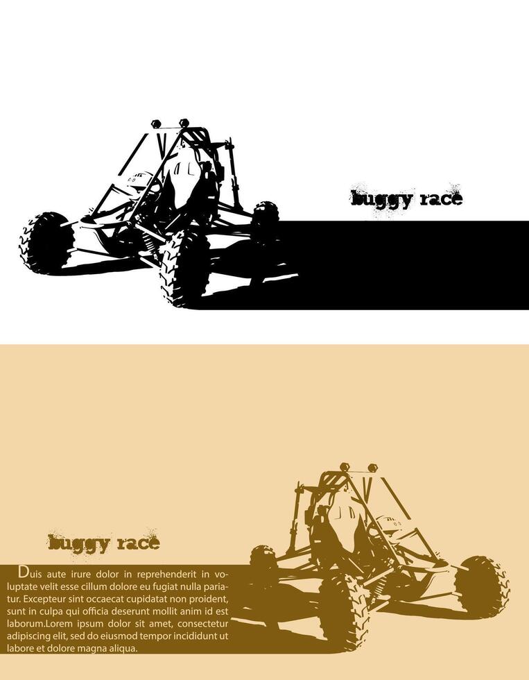Off-road buggy racing template vector