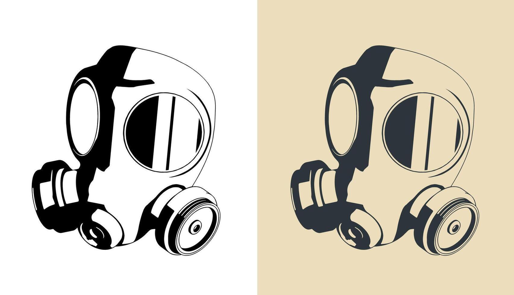 Gas mask illustration vector