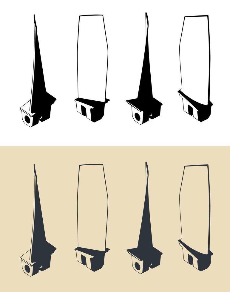 Gas turbine compressor rotor blade vector