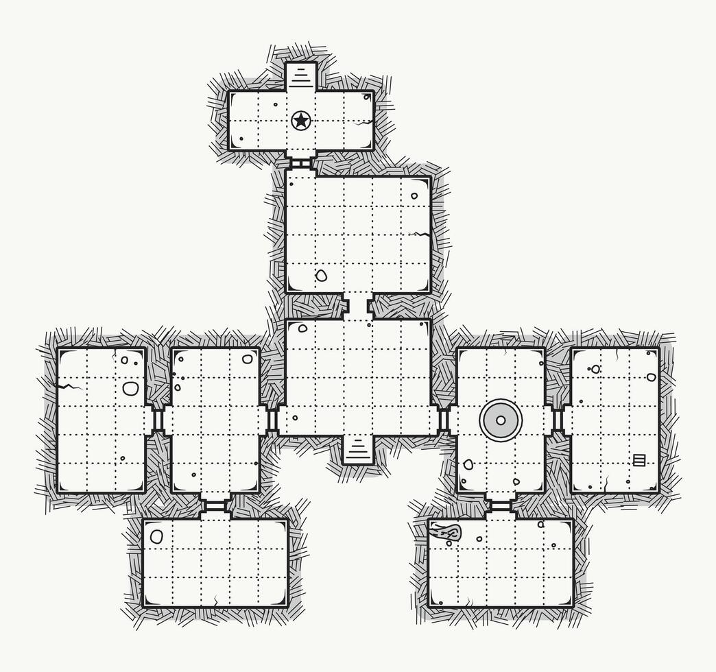 Dungeon game asset. Top view. vector