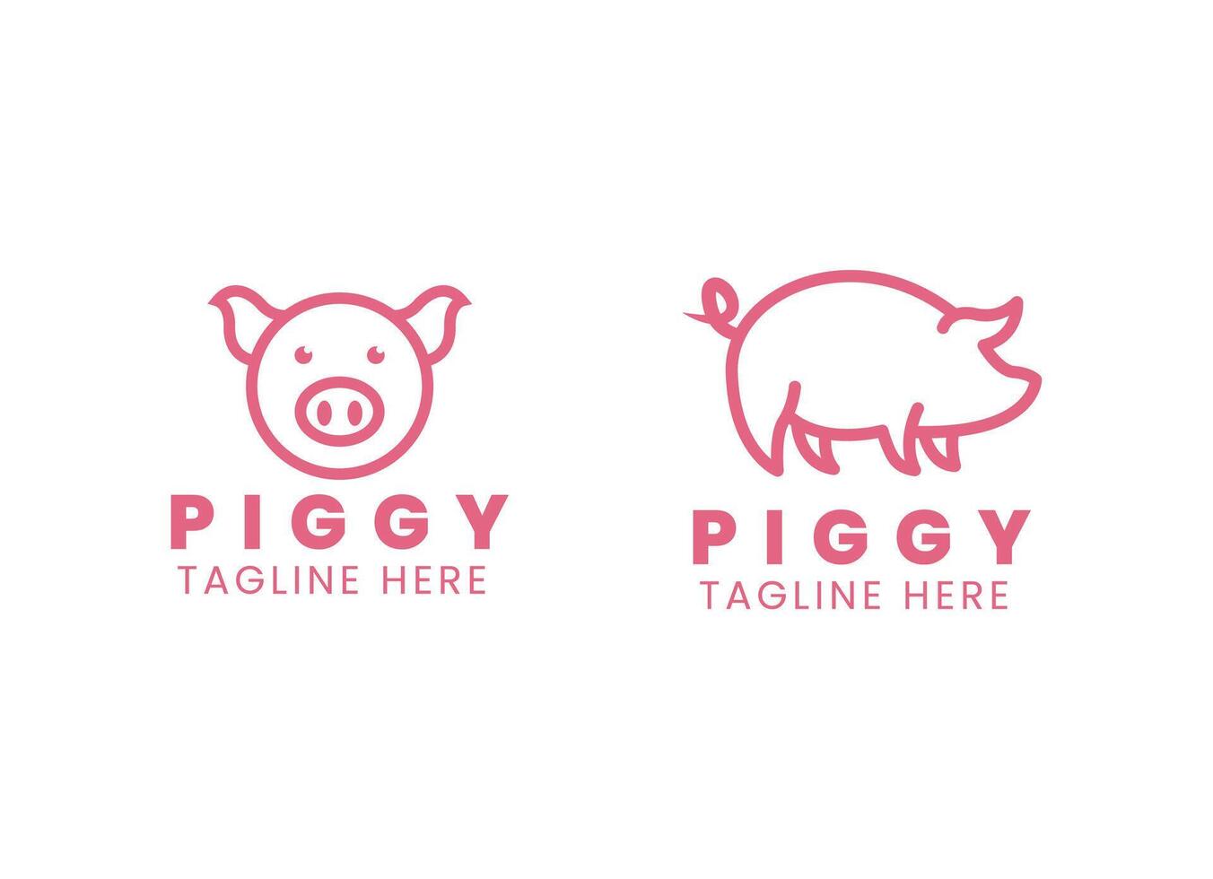 Pig farming logo design. Modern pig farm logo. Fresh pork logo design vector