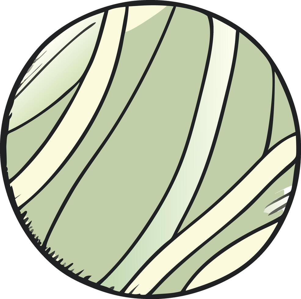 Light green beach ball in a minimalist illustration. vector