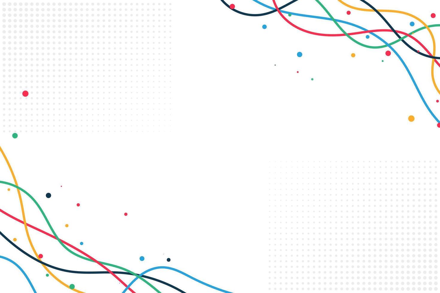 Colorful lines and dots abstract background vector