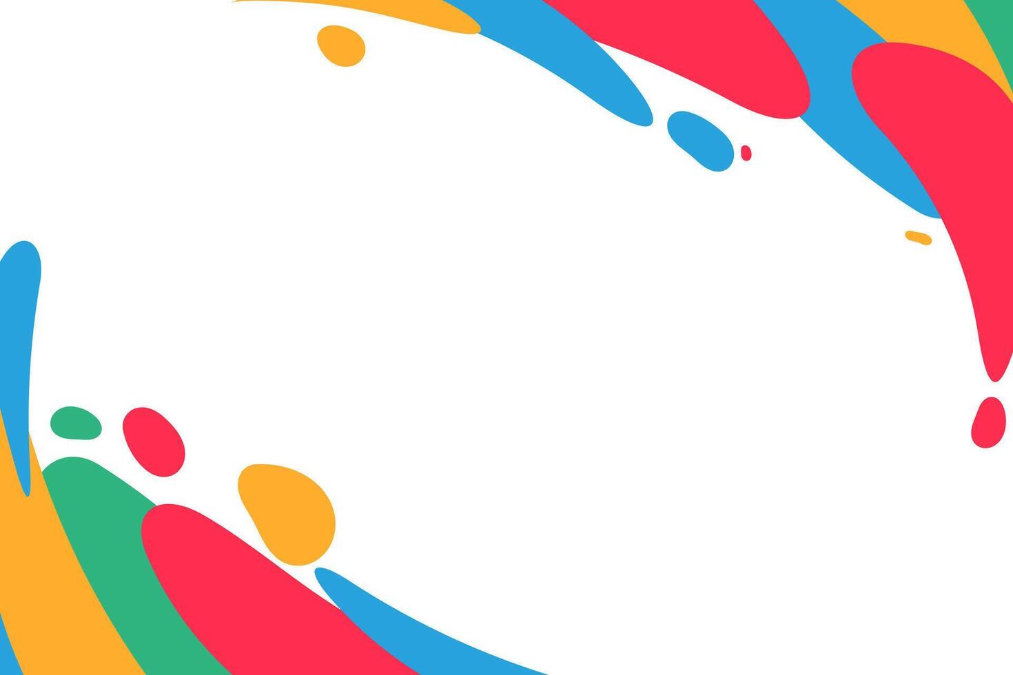 Flat colorful liquid shapes abstract background vector