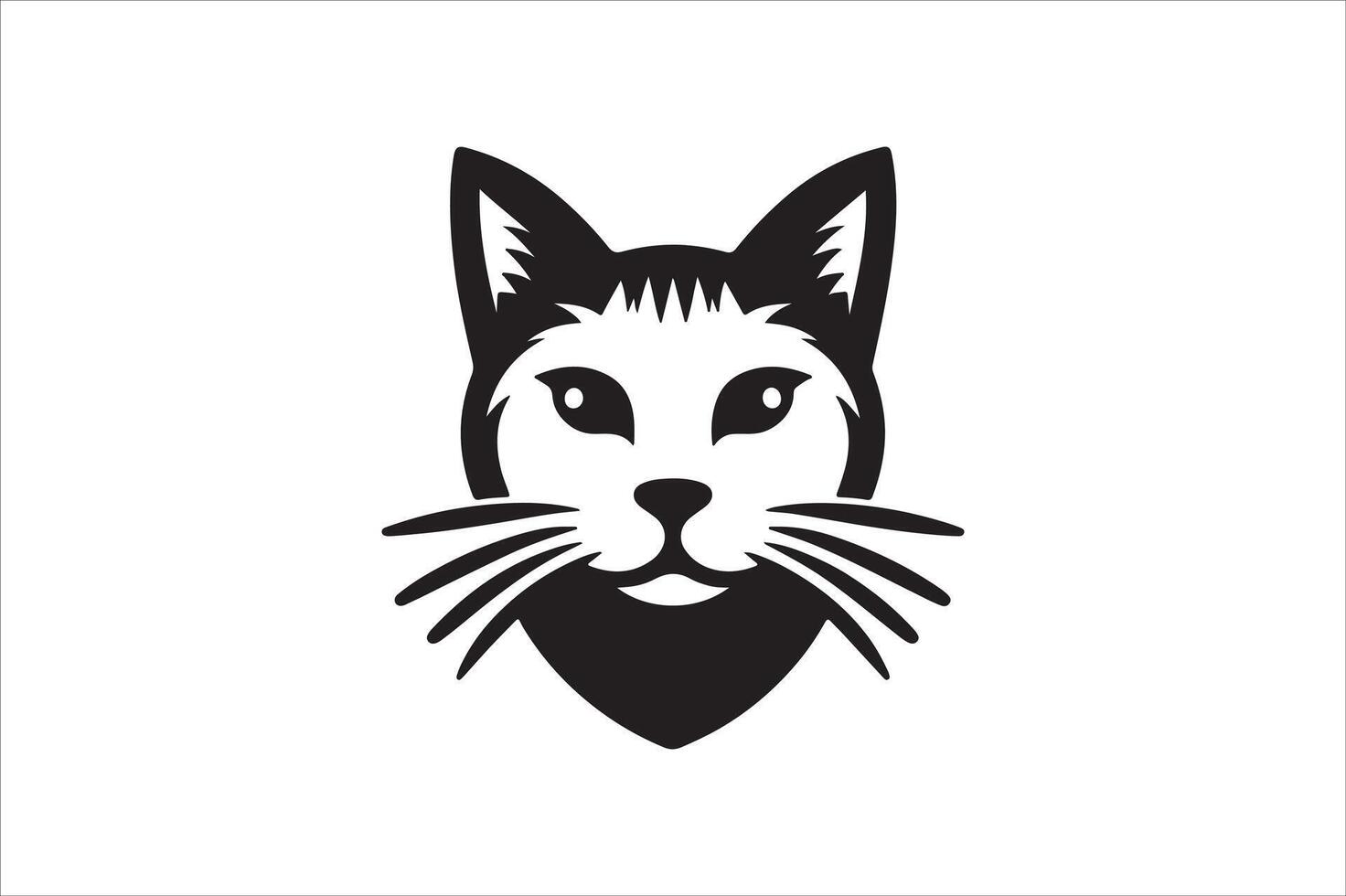 Cat head silhouette. 47448707 Vector Art at Vecteezy