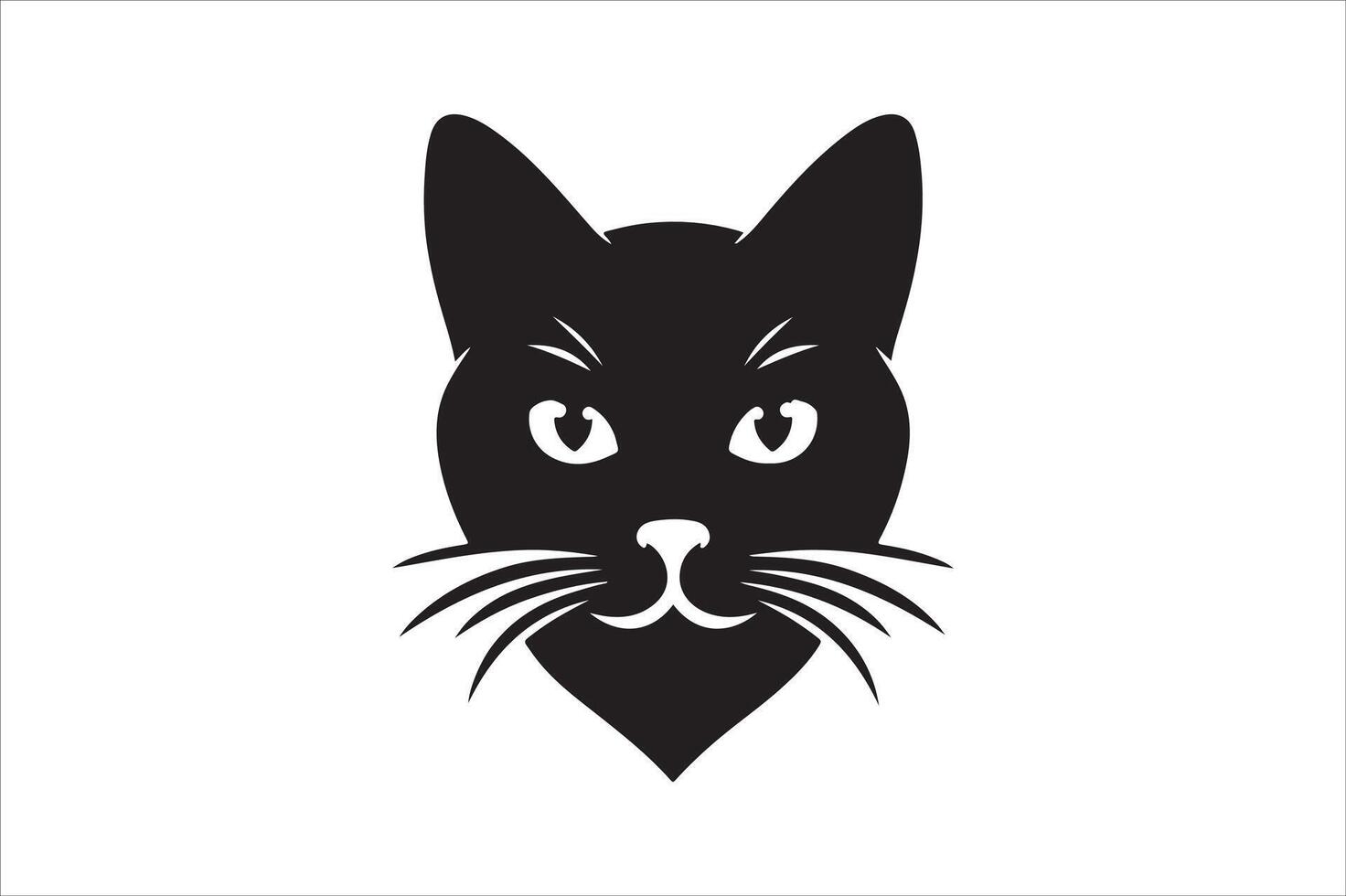 Cat head silhouette. 47448720 Vector Art at Vecteezy