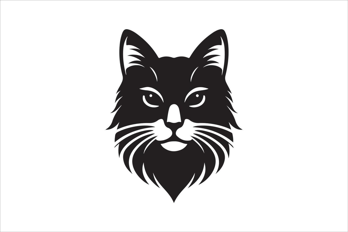 Cat head silhouette. 47448733 Vector Art at Vecteezy