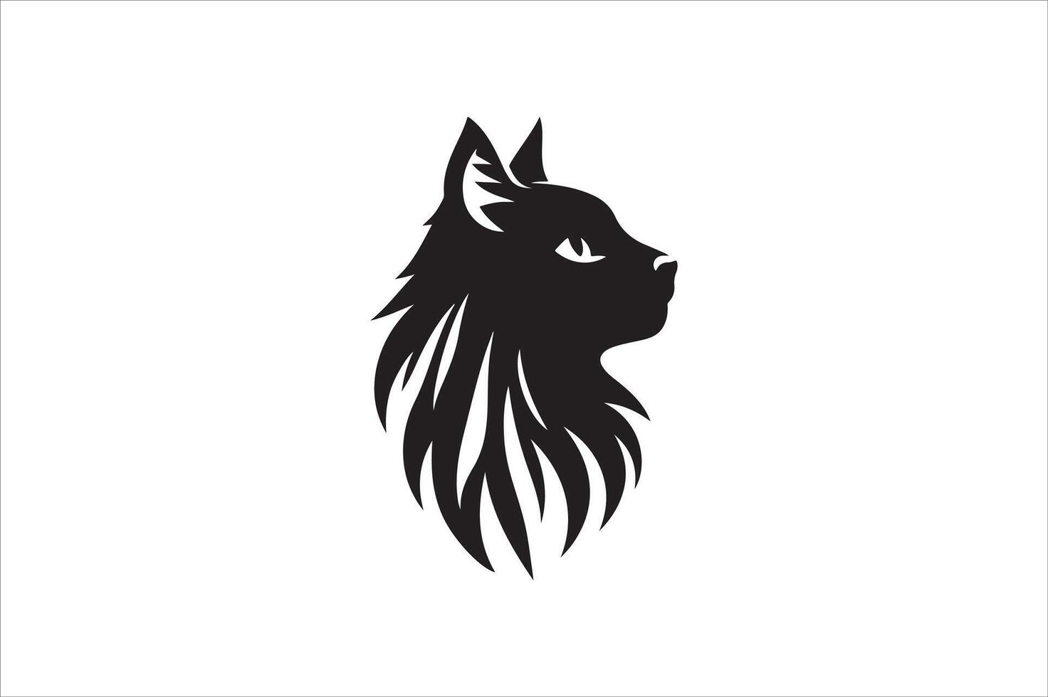 Cat head silhouette. 47448737 Vector Art at Vecteezy