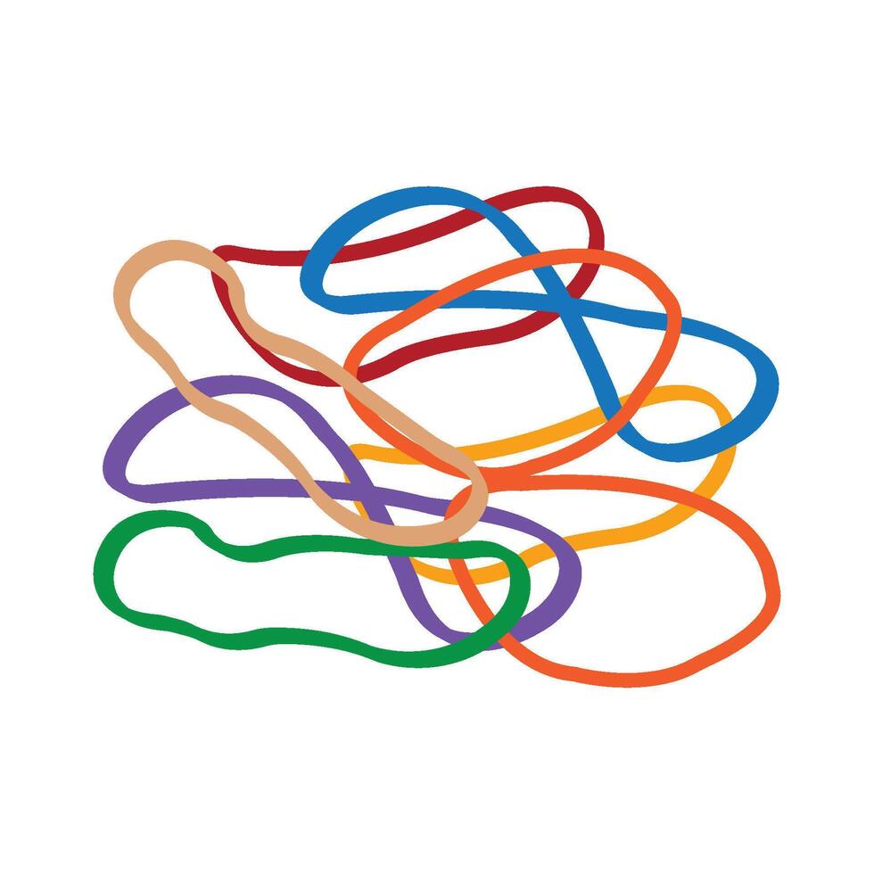elastic rubber band logo vector