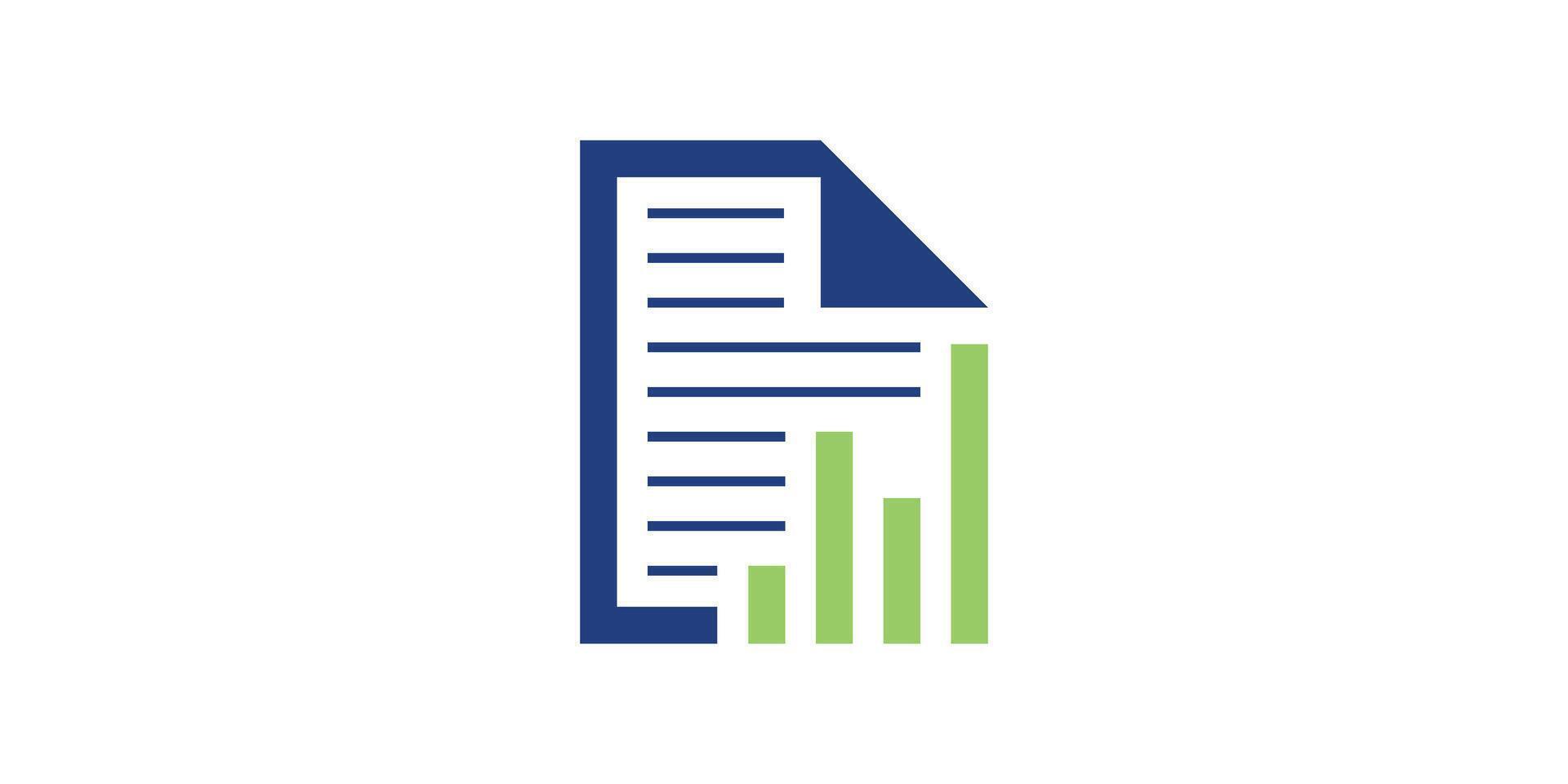 logo design financial data, file, document, graph, profit, success. logo design icon, , symbol, creative, idea. vector