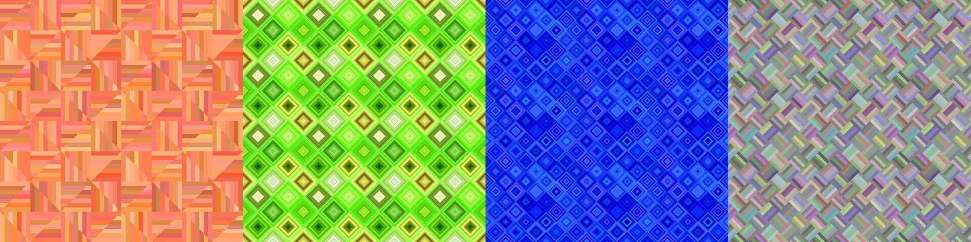 Seamless color geometric pattern set vector