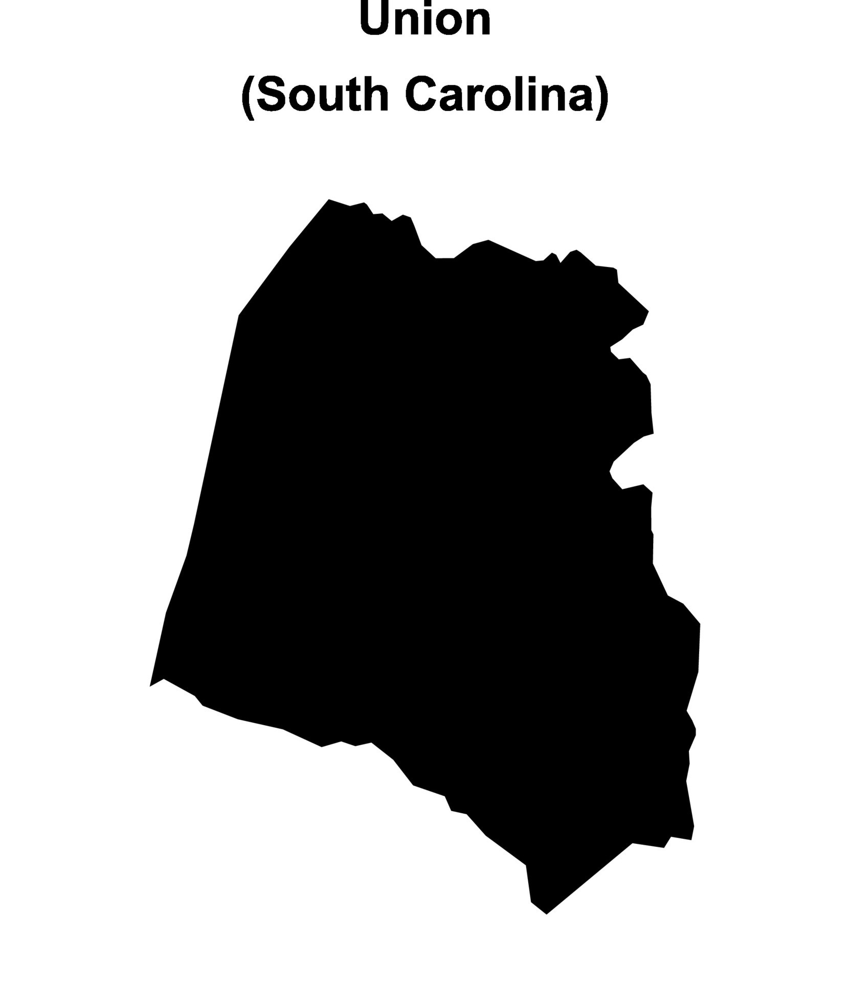 Union County, South Carolina blank outline map 47449417 Vector Art at Vecteezy