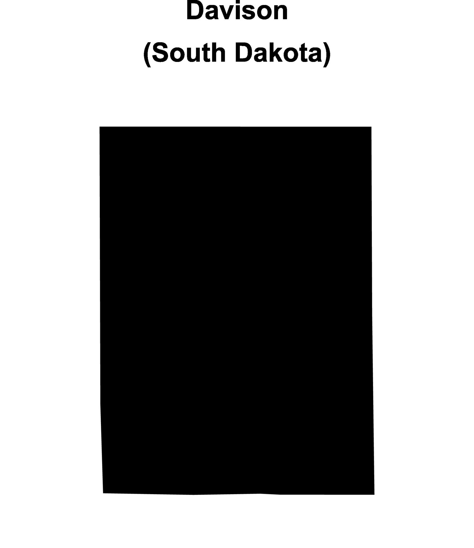 Davison County, South Dakota blank outline map 47449428 Vector Art at