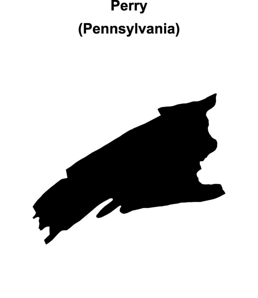 Perry County, Pennsylvania blank outline map vector