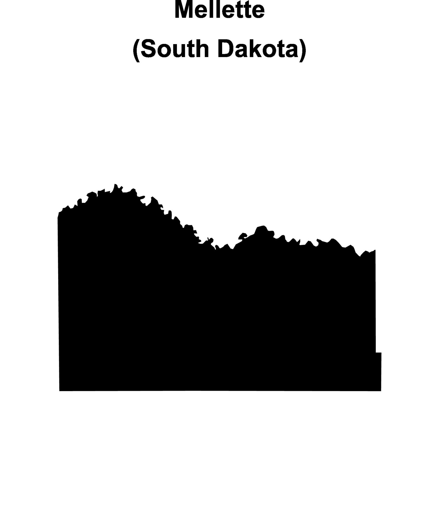 Mellette County South Dakota Jail Records Mellette County, South Dakota blank outline map 47449499 Vector Art at