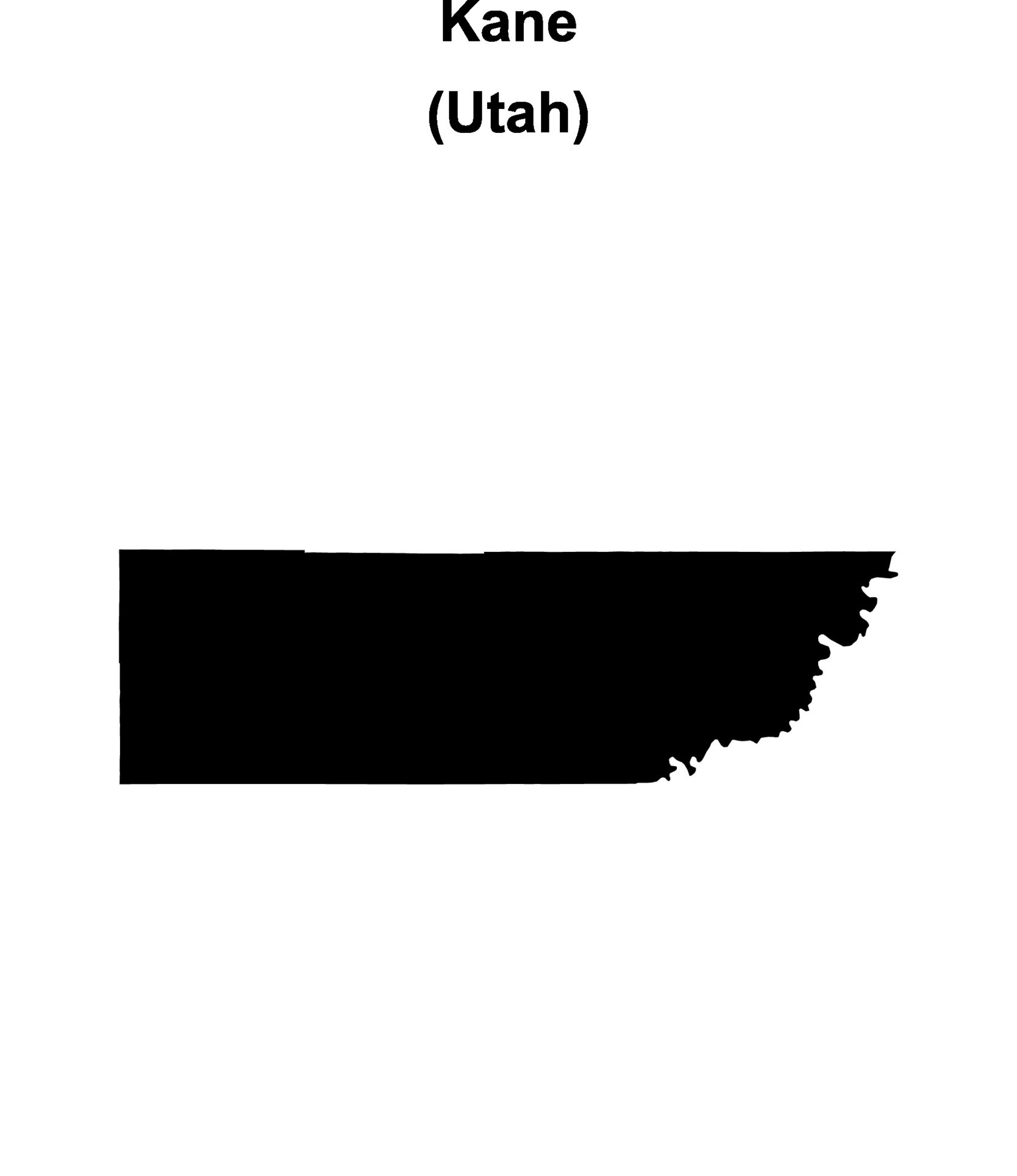 Kane County, Utah blank outline map 47449528 Vector Art at Vecteezy