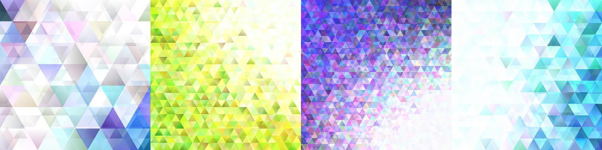 Abstract triangle polygon backgrounds with opacity vector
