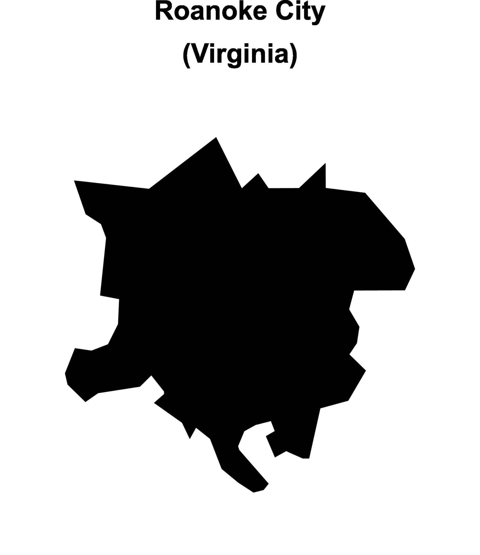 Roanoke City Mugshots Roanoke City County, Virginia blank outline map 47449705 Vector Art at