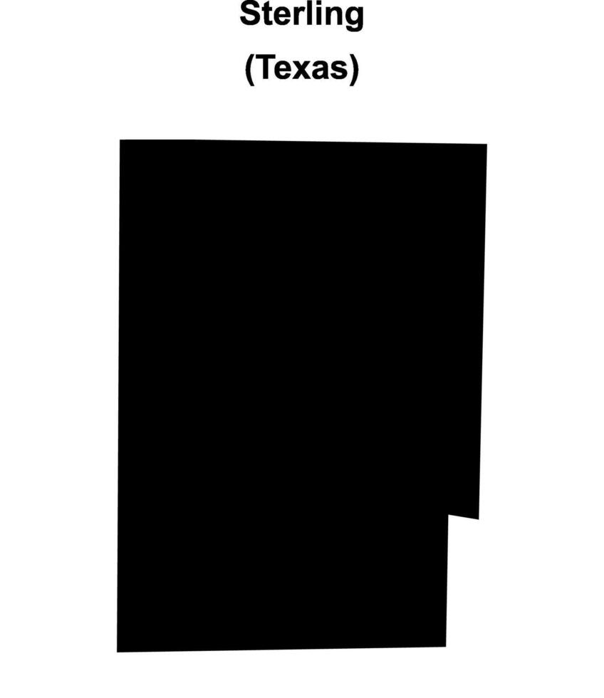 Sterling County, Texas blank outline map vector