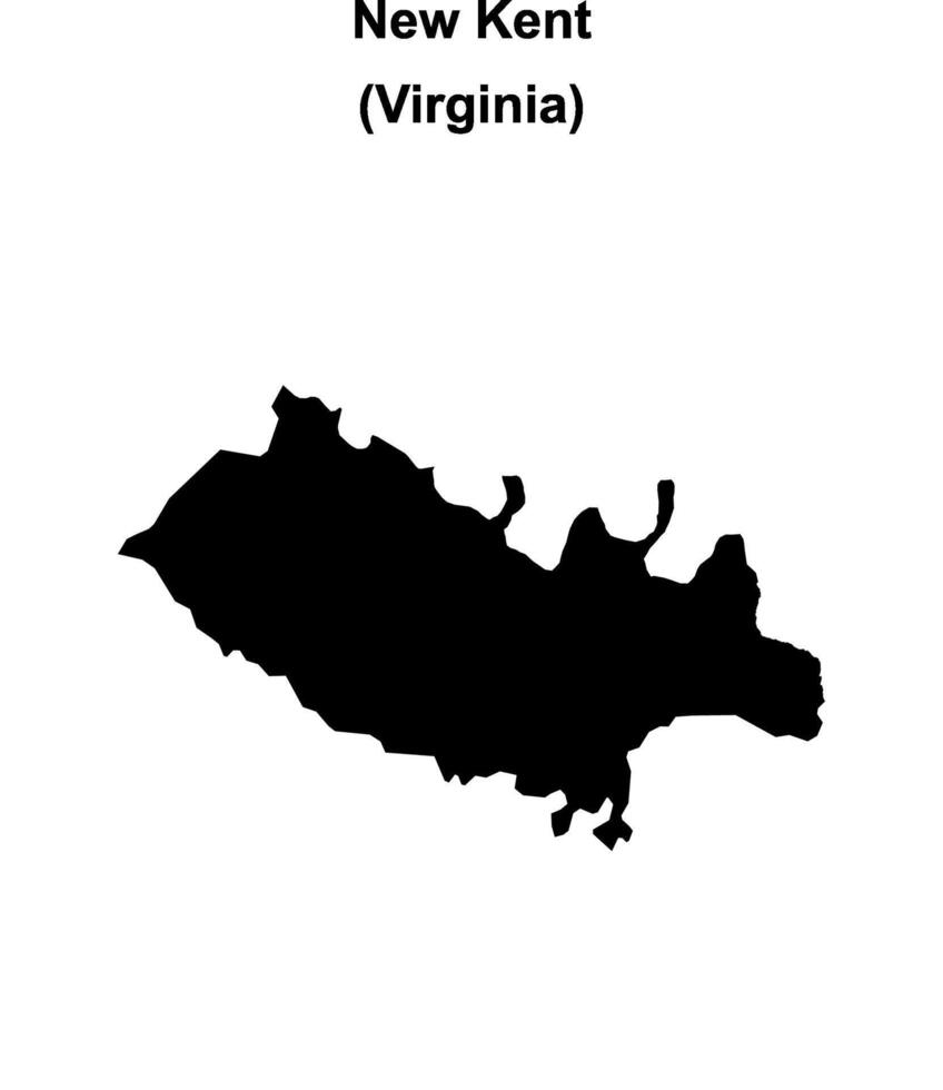 New Kent County, Virginia blank outline map vector