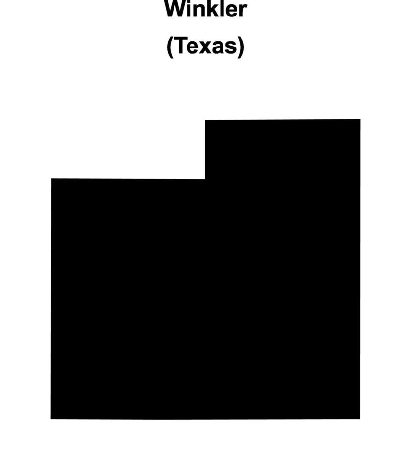 Winkler County, Texas blank outline map vector