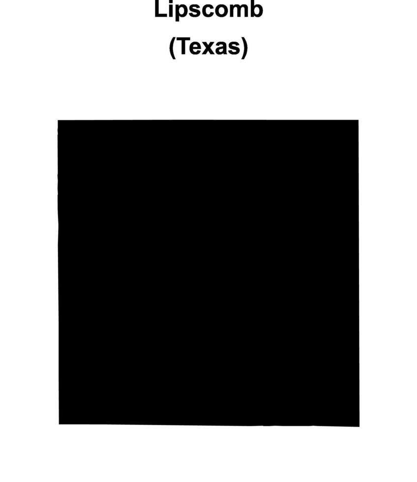 Lipscomb County, Texas blank outline map vector