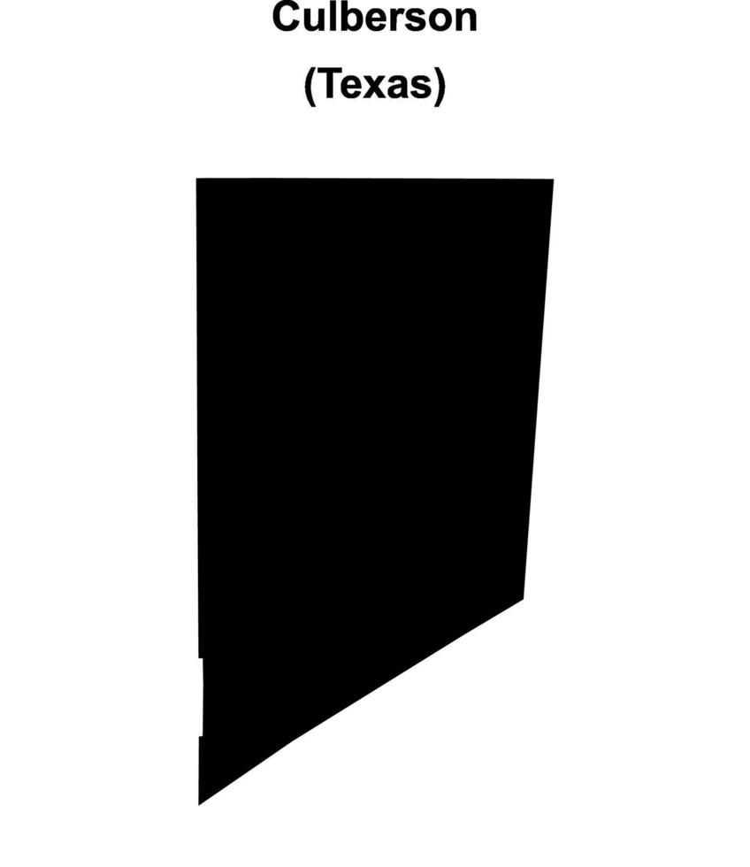 Culberson County, Texas blank outline map vector