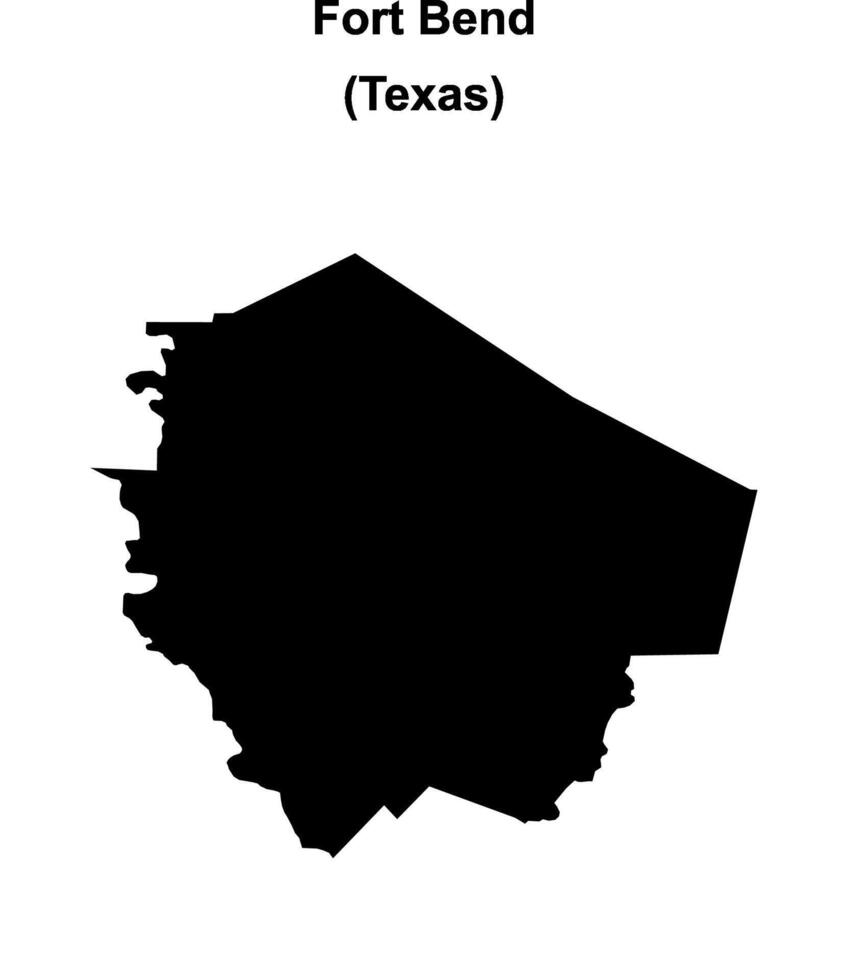 Fort Bend County, Texas blank outline map 47449998 Vector Art at Vecteezy