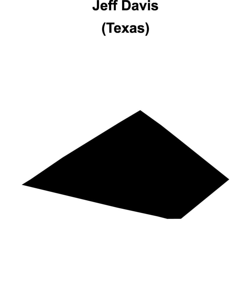 Jeff Davis County, Texas blank outline map vector