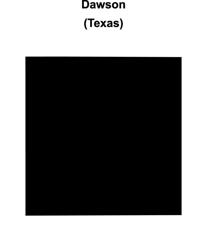 Dawson County, Texas blank outline map vector