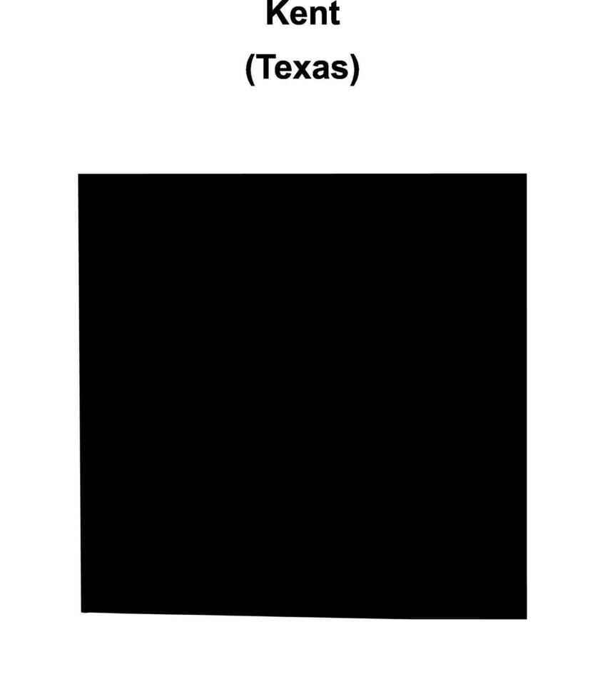 Kent County, Texas blank outline map vector