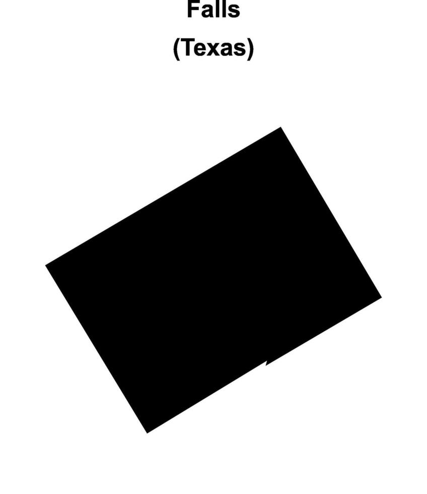 Falls County, Texas blank outline map vector