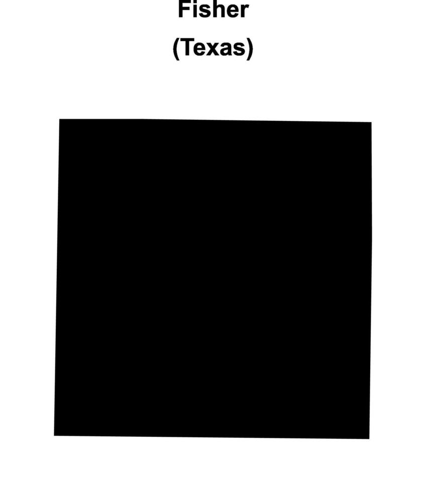 Fisher County, Texas blank outline map vector