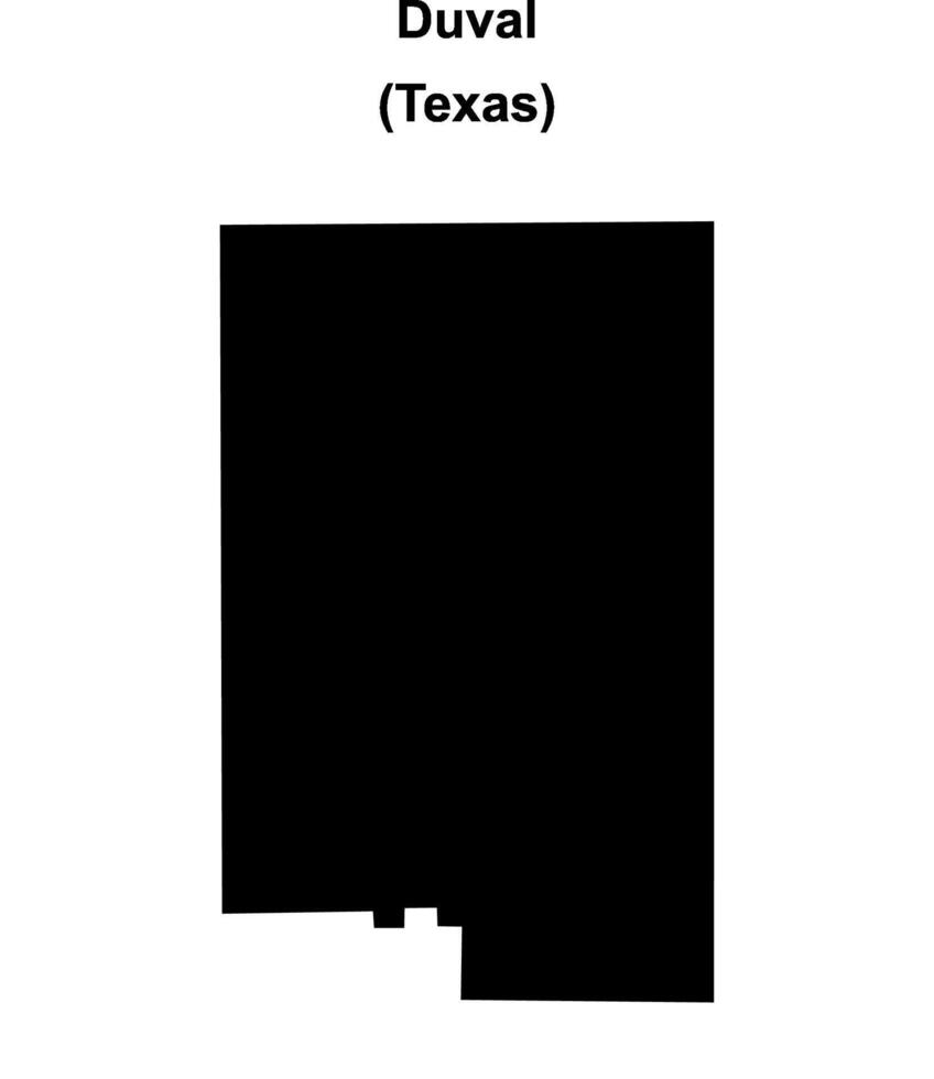 Duval County, Texas blank outline map vector