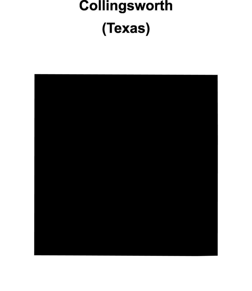 Collingsworth County, Texas blank outline map vector