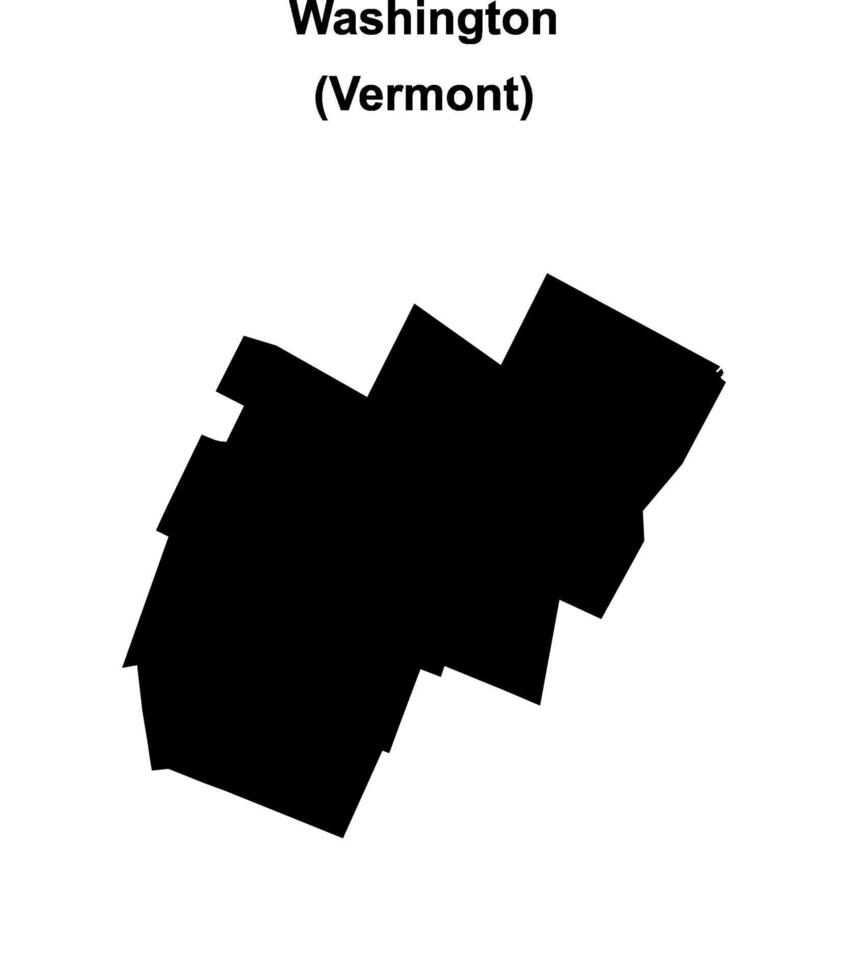 Washington County, Vermont blank outline map vector