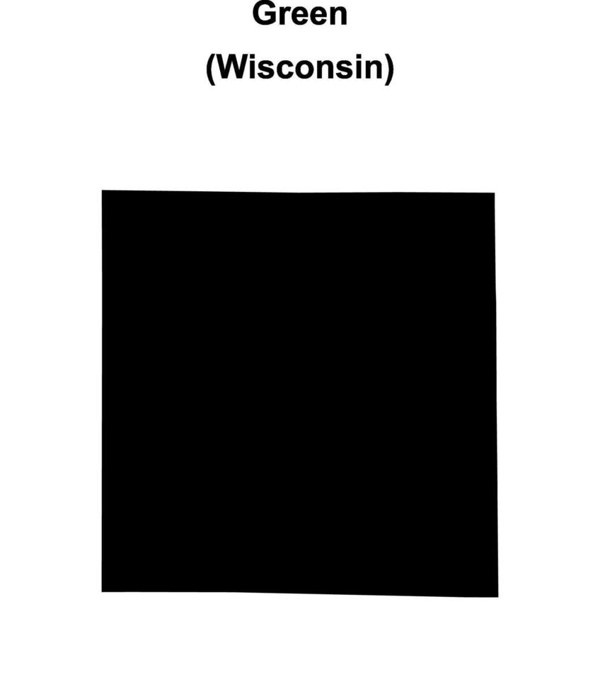 Green County, Wisconsin blank outline map vector