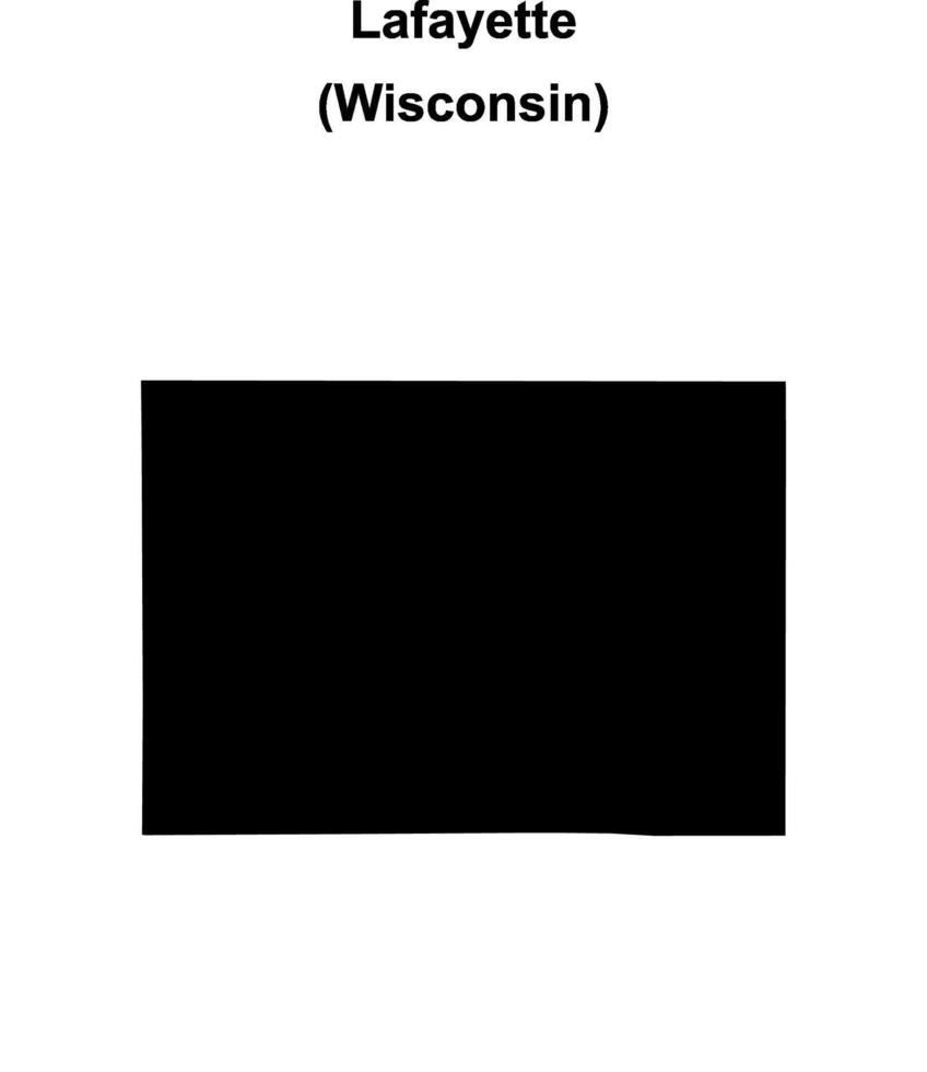 Lafayette County, Wisconsin blank outline map vector