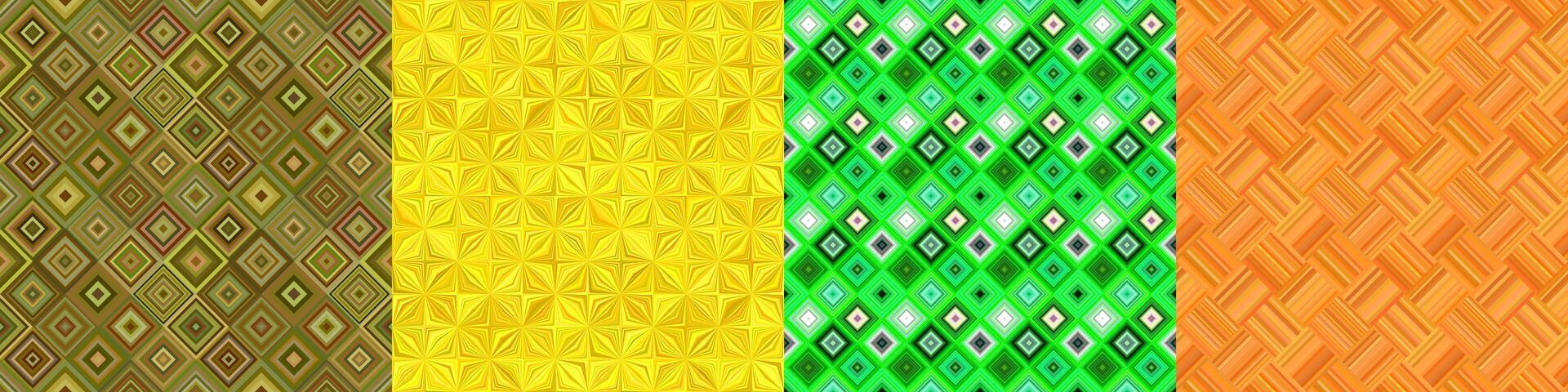 Seamless color geometric pattern set vector