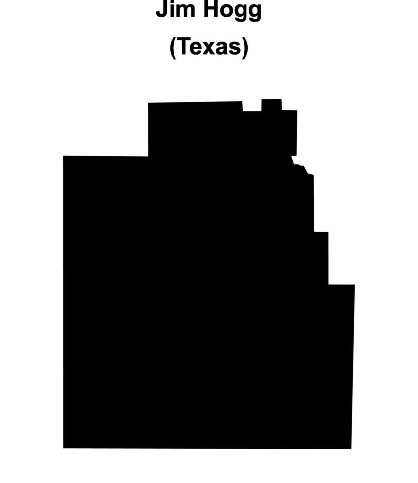 Jim Hogg County, Texas blank outline map vector
