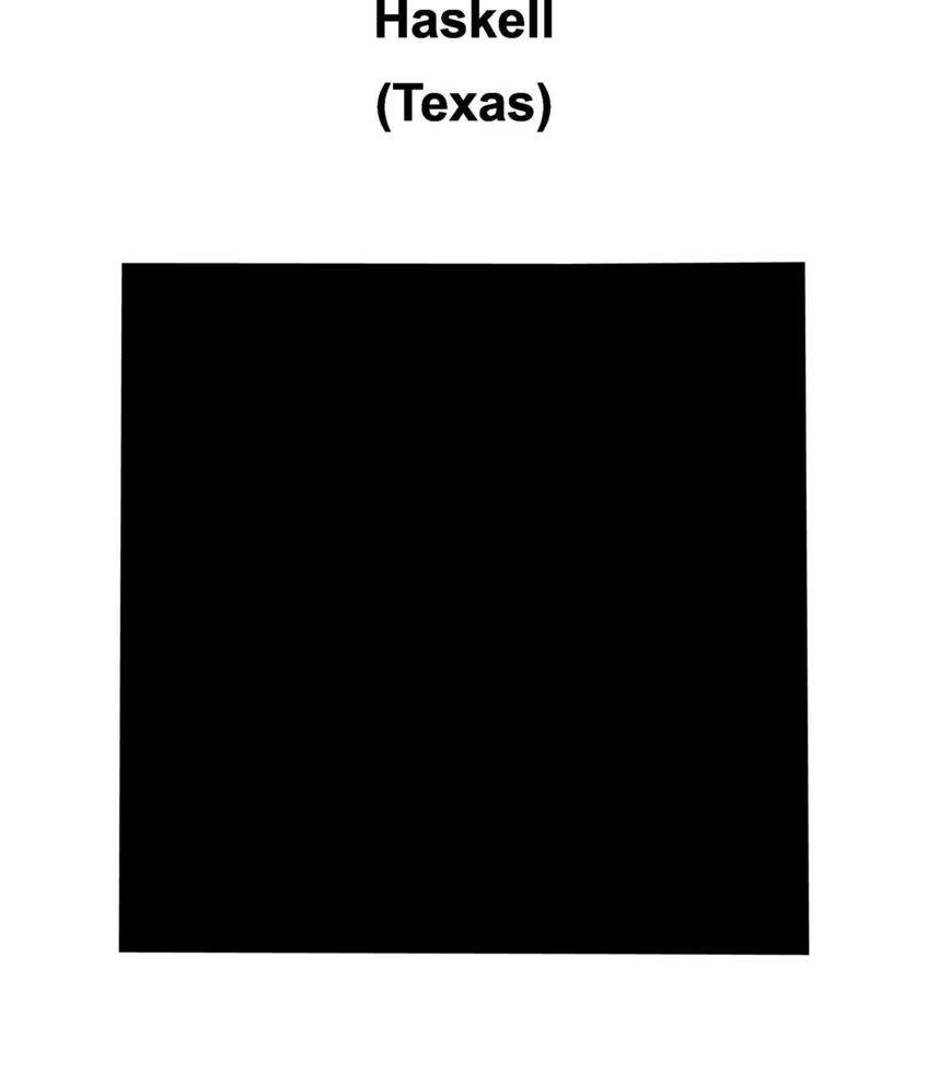 Haskell County, Texas blank outline map vector